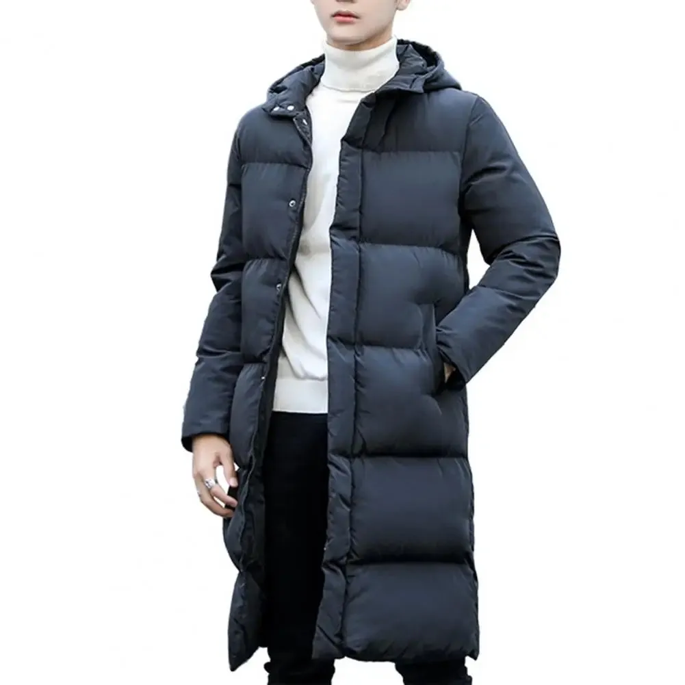 Luxury Winter Mens Jackets Hooded Thicken Plus Long Parkas Padded Coats Padding Mans Clothing Male Long Winter Jacket Men
