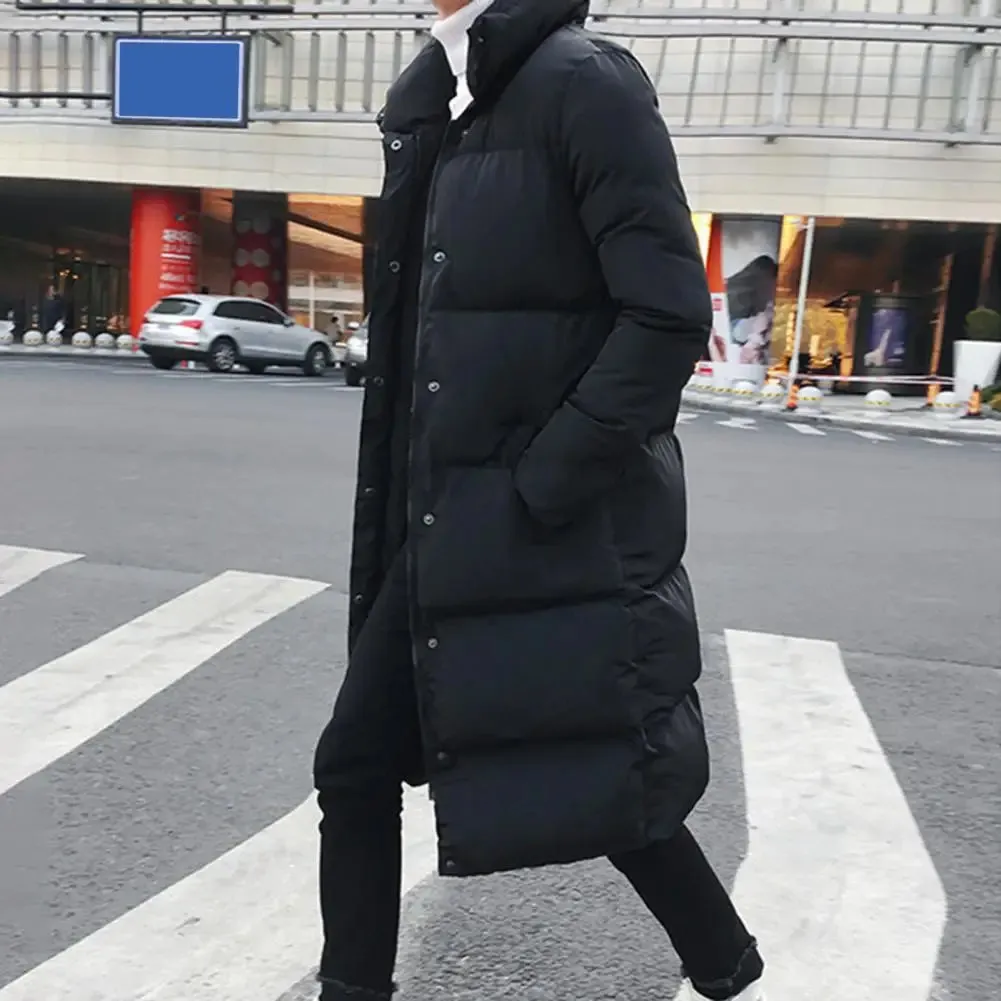 Luxury Winter Mens Jackets Hooded Thicken Plus Long Parkas Padded Coats Padding Mans Clothing Male Long Winter Jacket Men