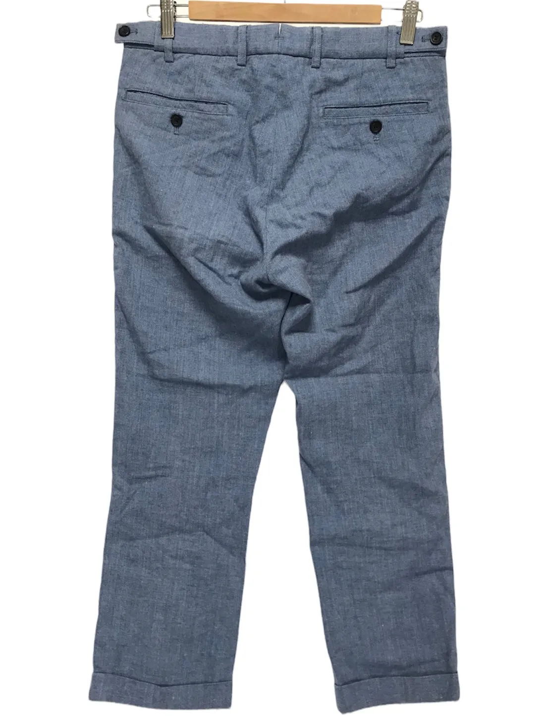 [M] Visvim 13AW High Water Slacks Linen/Wool Blue