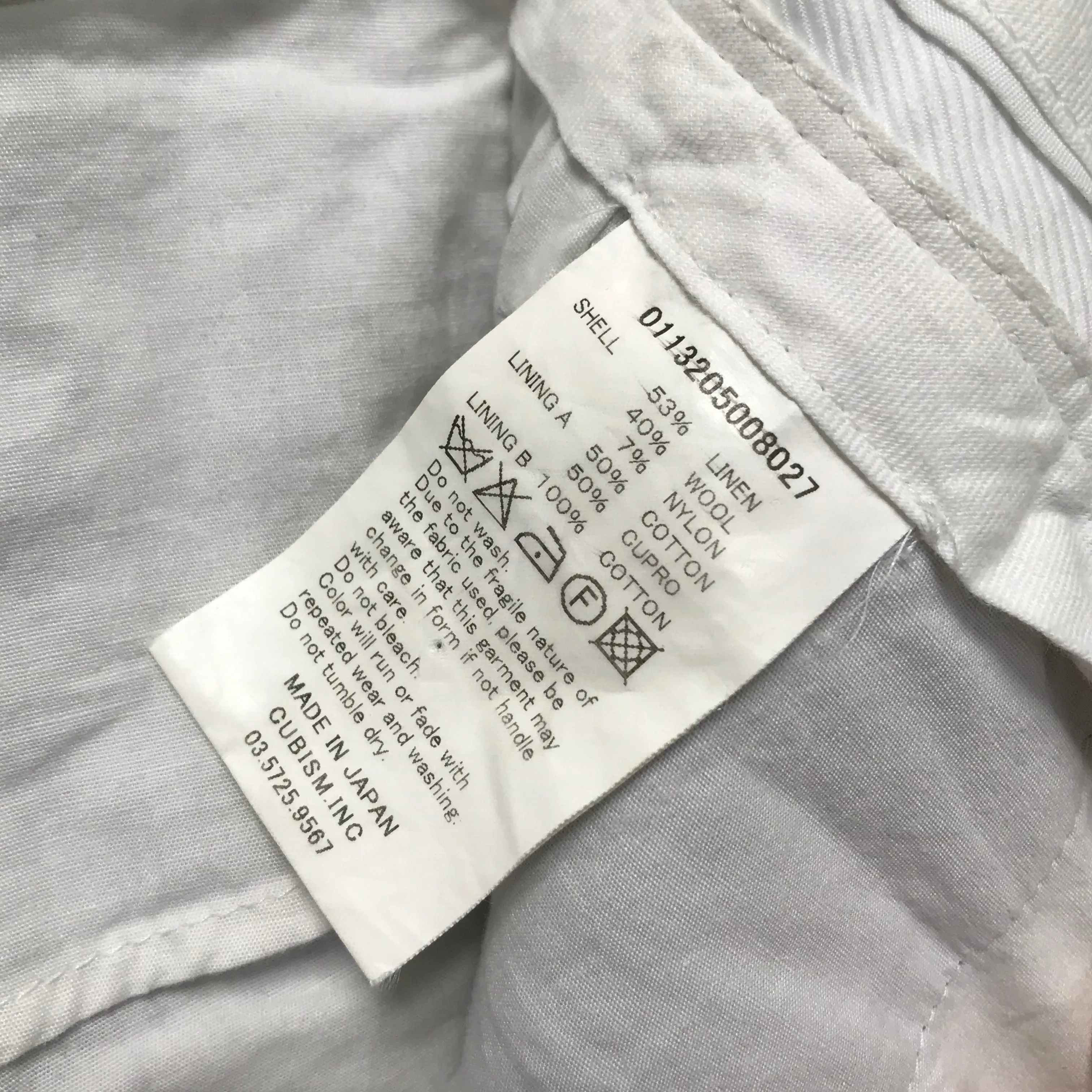 [M] Visvim 13AW High Water Slacks Linen/Wool Blue
