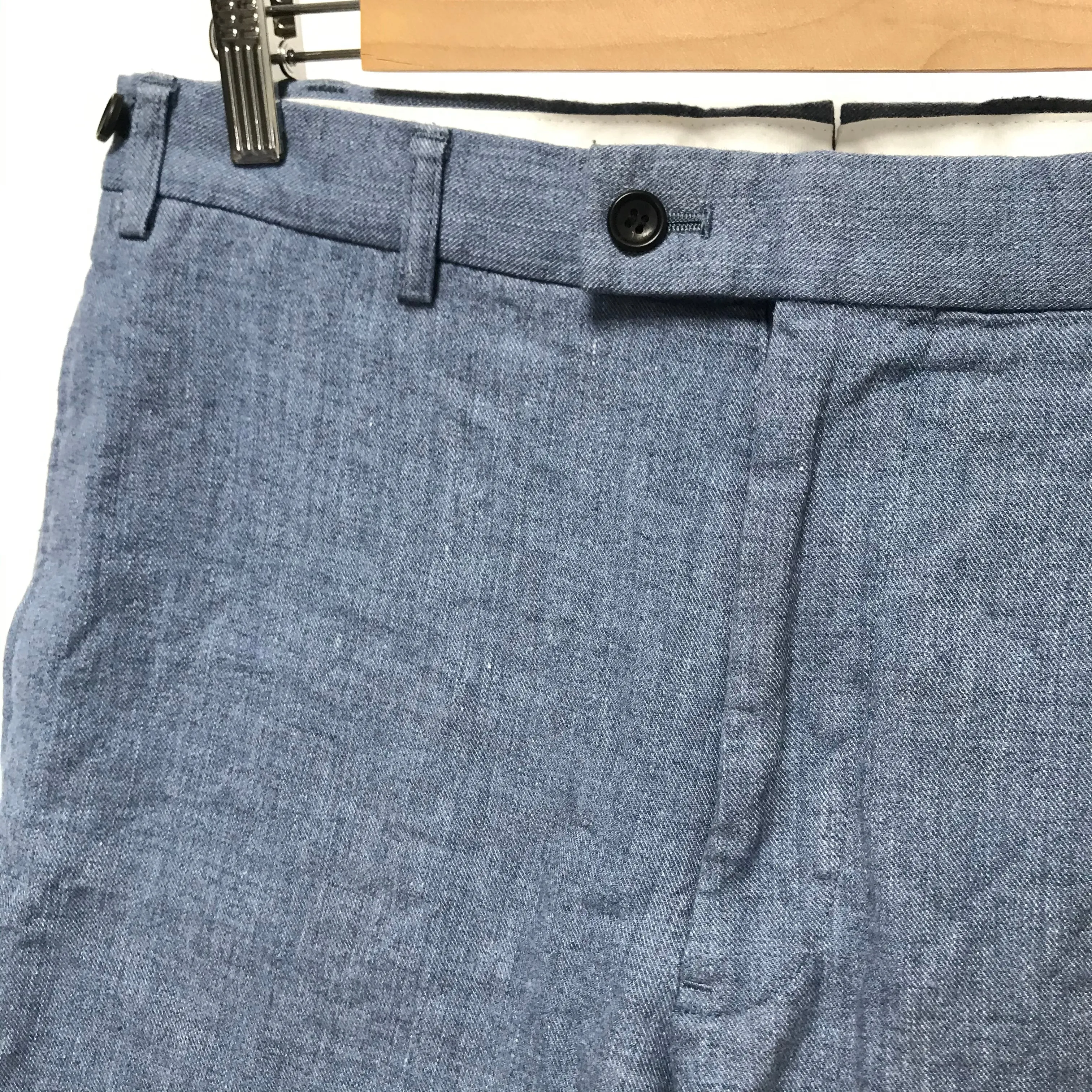 [M] Visvim 13AW High Water Slacks Linen/Wool Blue