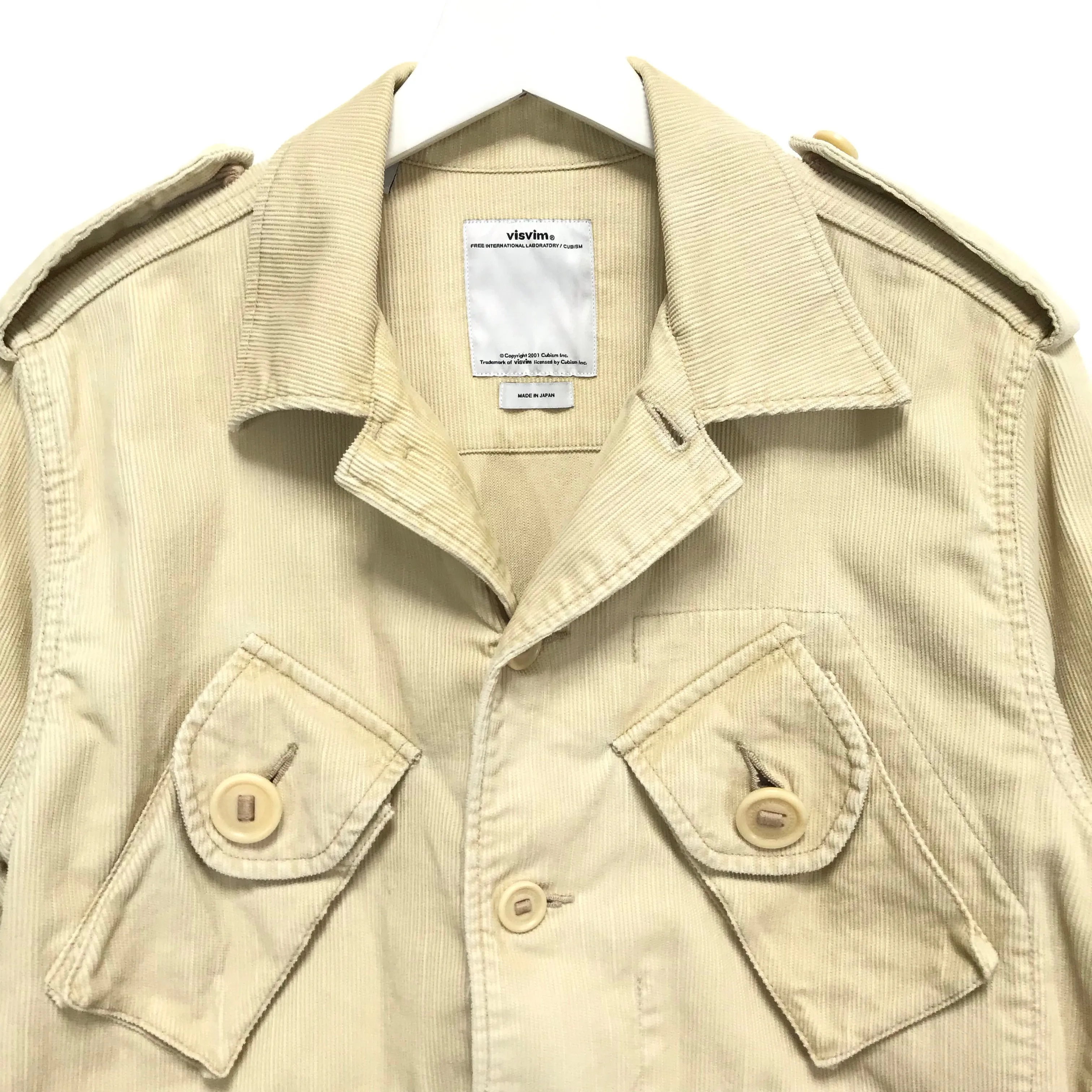 [M] Visvim 13SS Caf Combat Corduroy Slub Jacket Beige