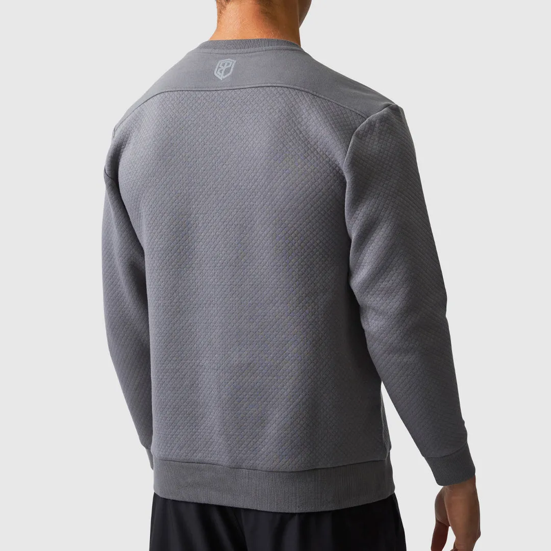 Male Waffle Crewneck Pullover (Slate)