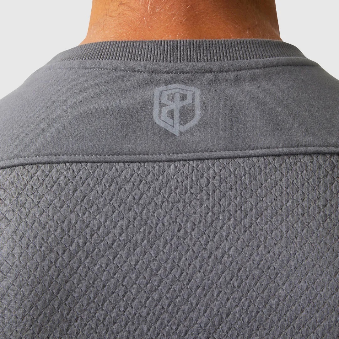 Male Waffle Crewneck Pullover (Slate)