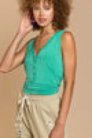 Marine Green Front Button Tank