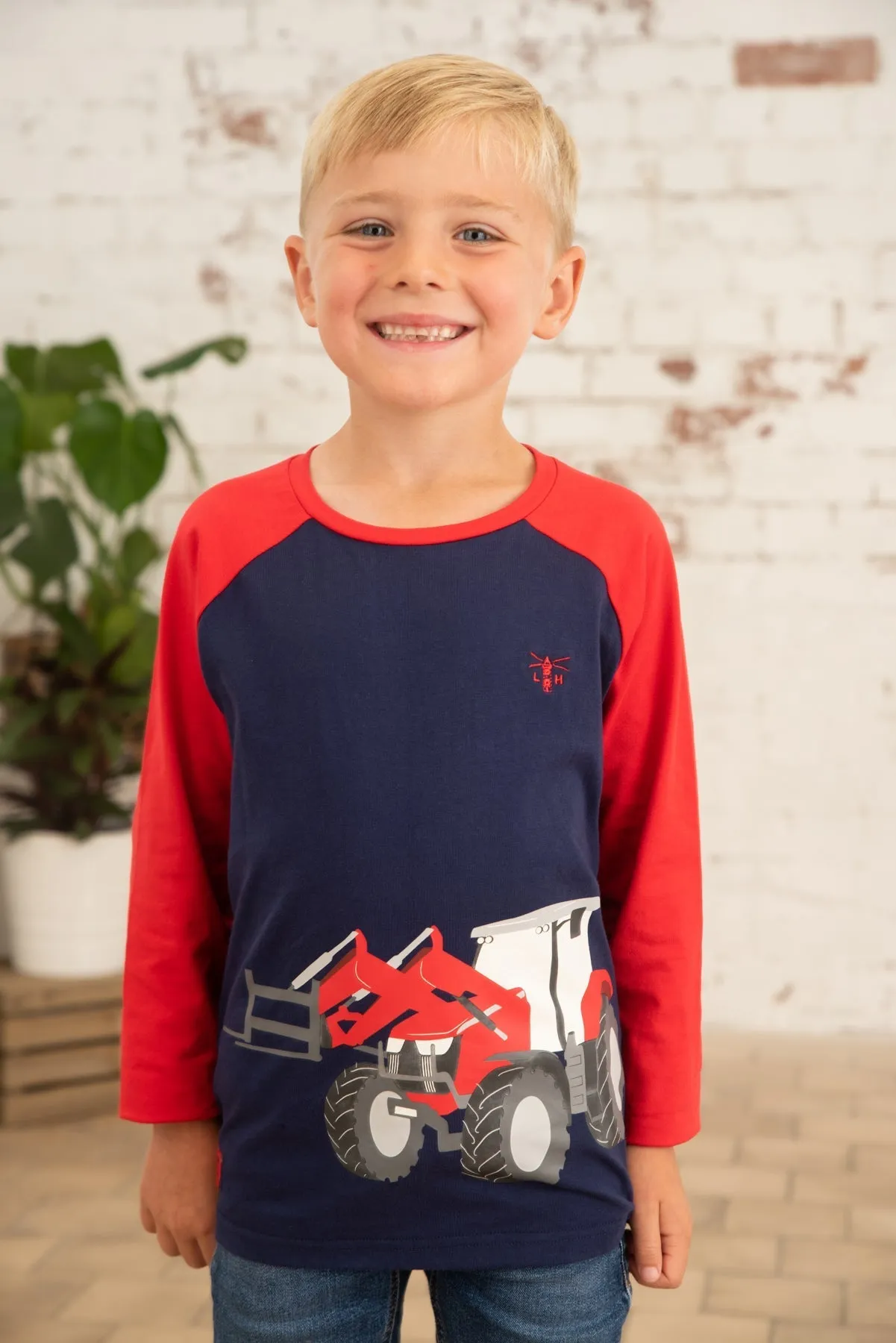 Mason Top - Red Front Loader