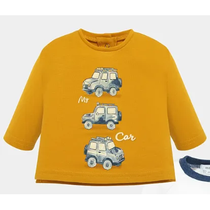 Mayoral Baby Boy My Car Print Mustard T-shirt