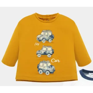 Mayoral Baby Boy My Car Print Mustard T-shirt