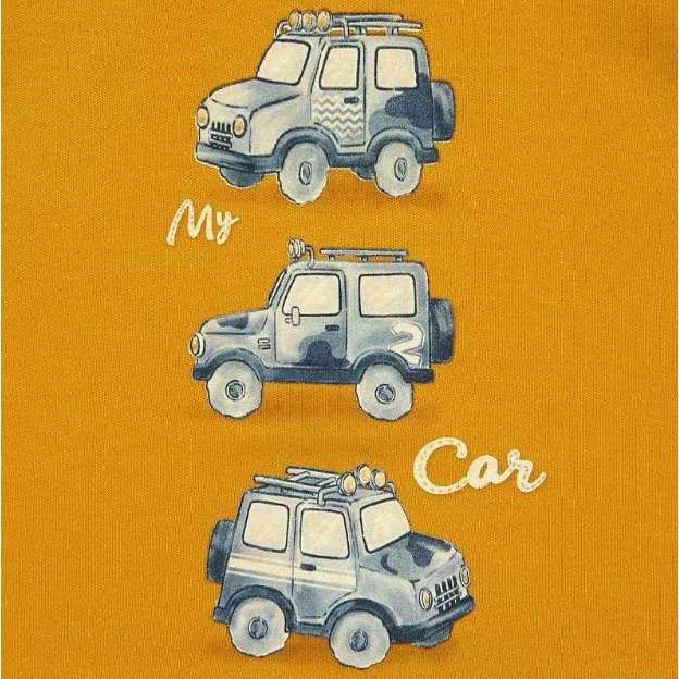 Mayoral Baby Boy My Car Print Mustard T-shirt