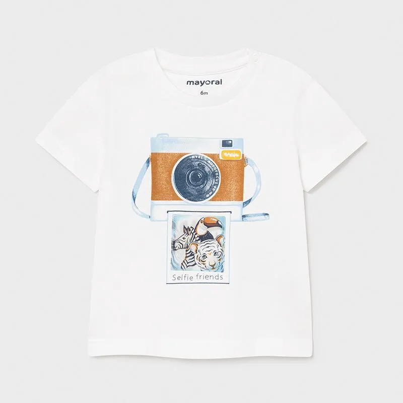Mayoral PLAY WITH Lenticular Print Baby Boy T-Shirt - White