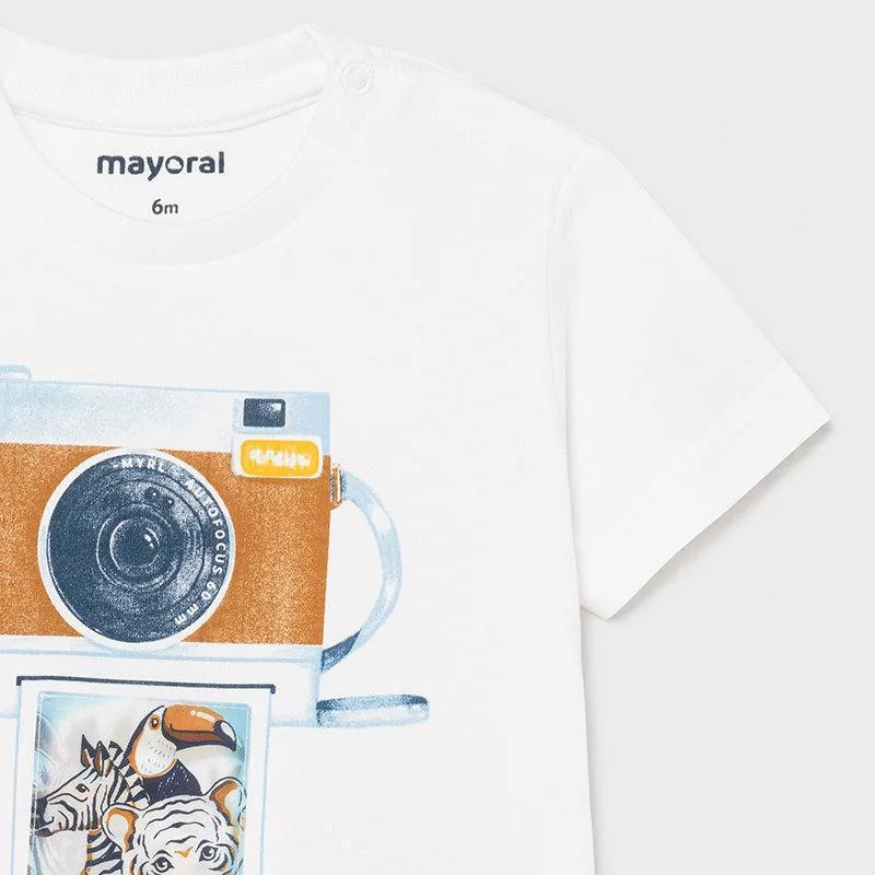 Mayoral PLAY WITH Lenticular Print Baby Boy T-Shirt - White