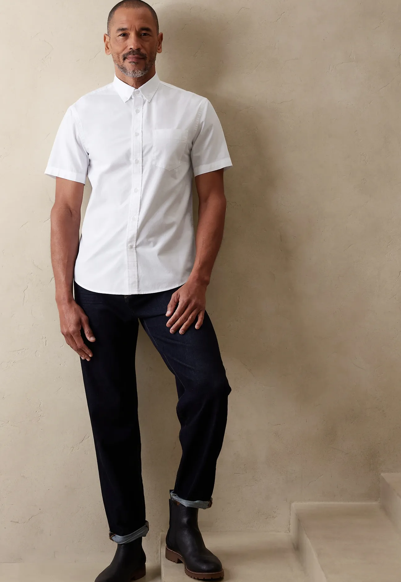Men Slim Wash Shirt