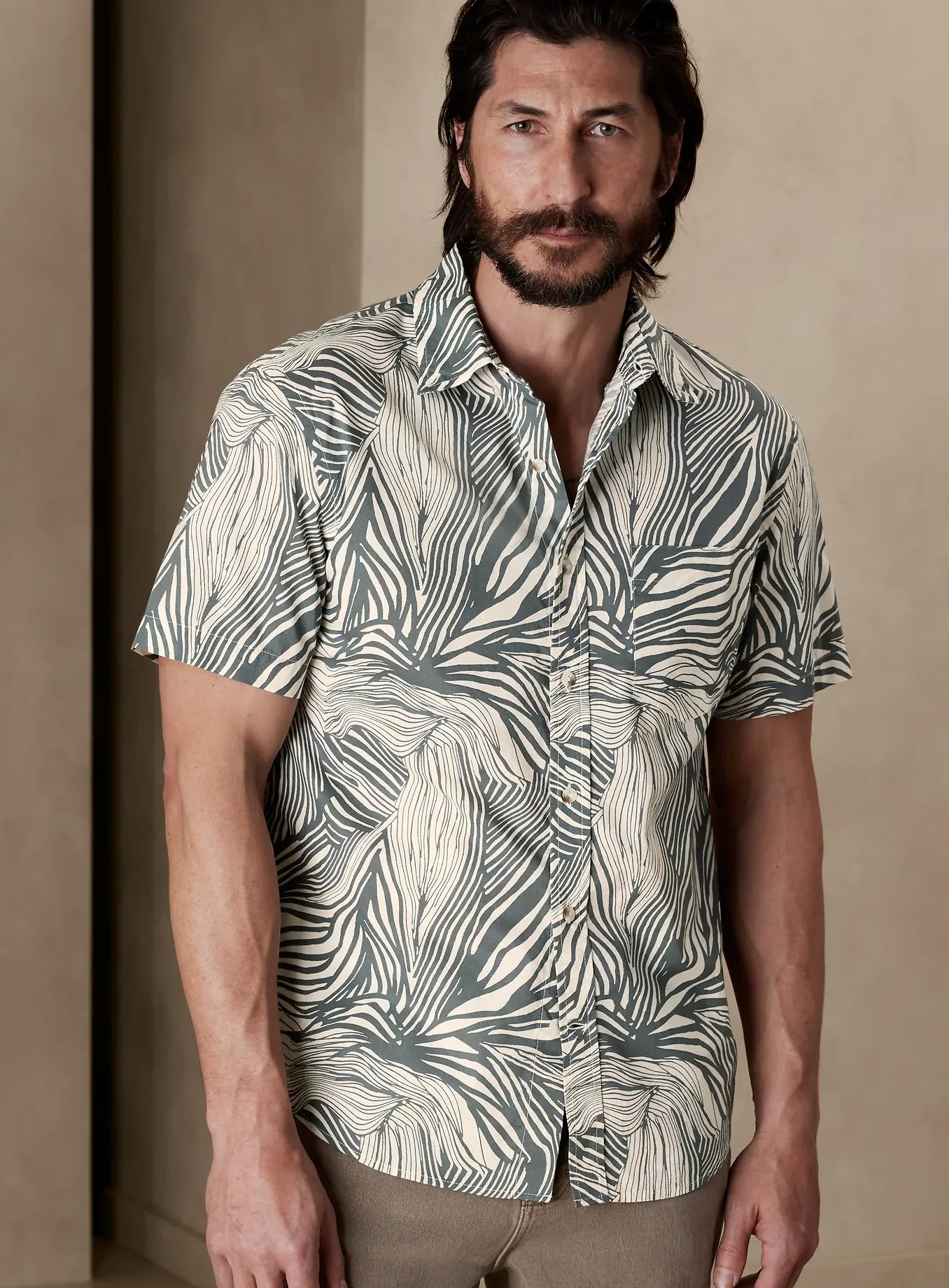 Men Slim Wash Shirt