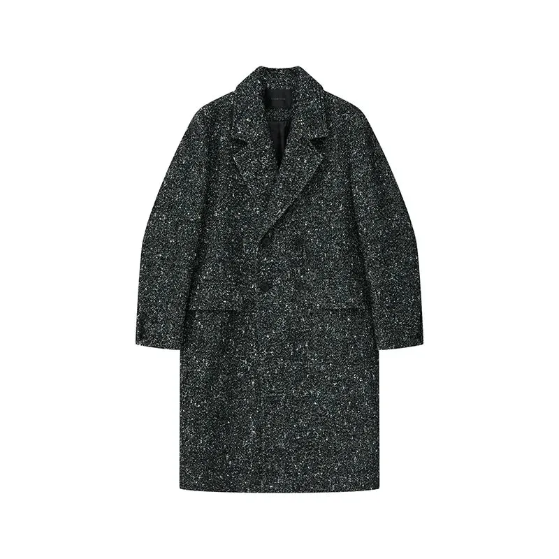 Men's Herringbone Wool Coat