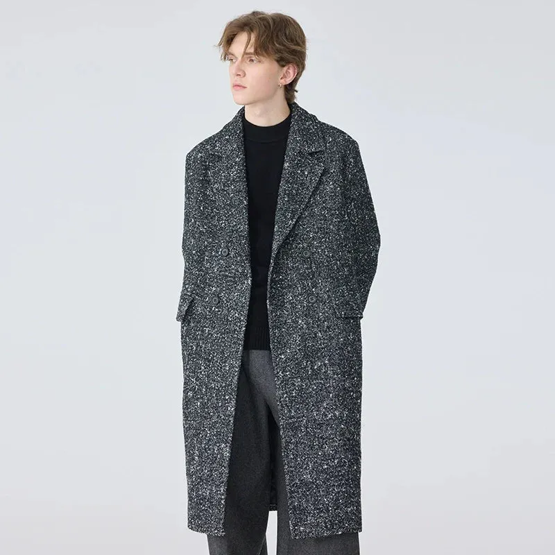 Men's Herringbone Wool Coat