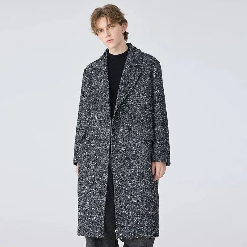 Men's Herringbone Wool Coat