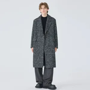 Men's Herringbone Wool Coat