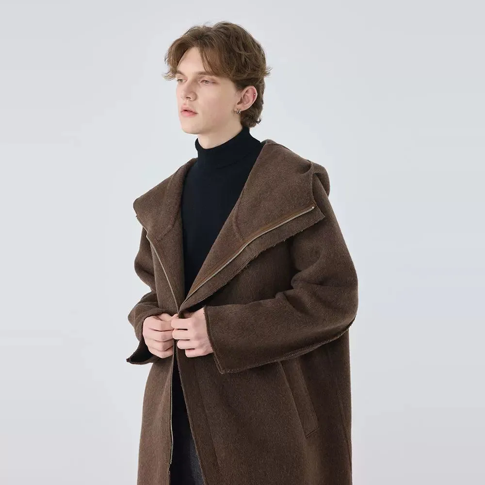 Men's Hooded Wool Coat