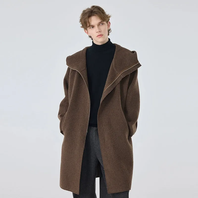 Men's Hooded Wool Coat