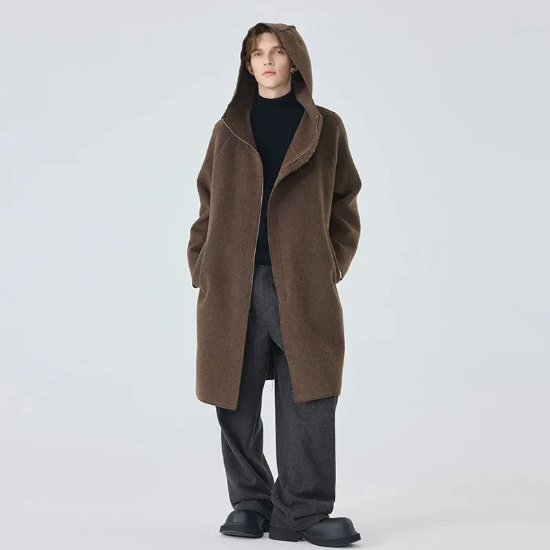 Men's Hooded Wool Coat