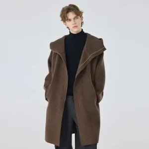 Men's Hooded Wool Coat