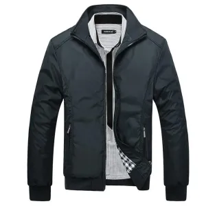 Men's Jacket Male Overcoat Casual Slim Fit Mandarin Collar Solid Waterproof Jackets M-XXXL Arrival Men Outwear coats
