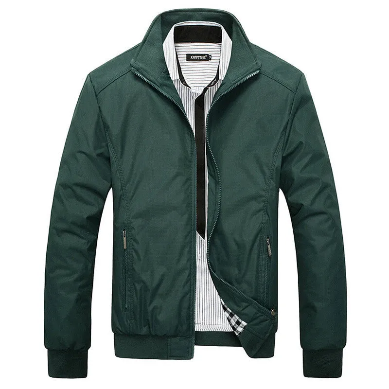 Men's Jacket Male Overcoat Casual Slim Fit Mandarin Collar Solid Waterproof Jackets M-XXXL Arrival Men Outwear coats