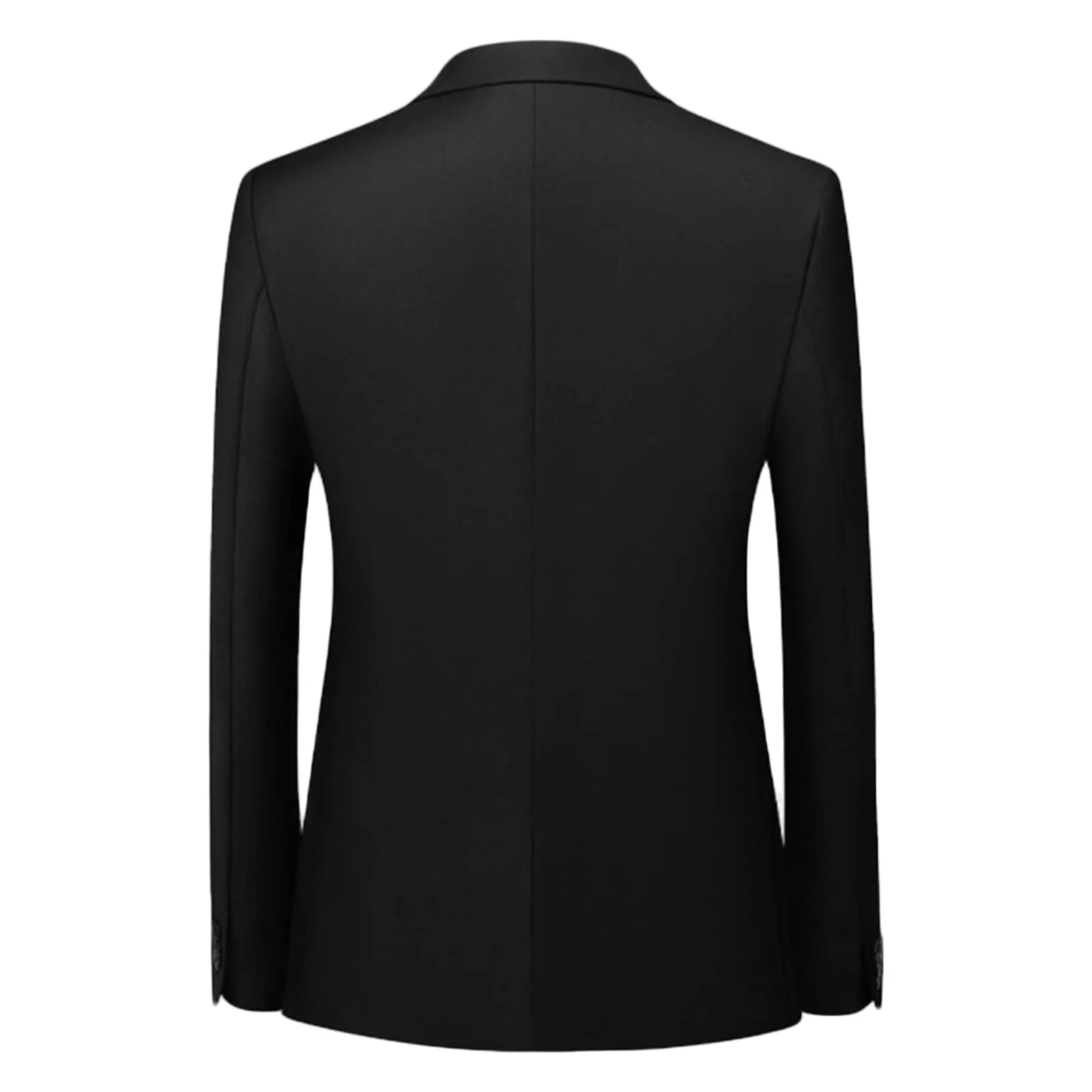 Men's Stylish Slim Fit Daily Blazer Solid Casual Formal Wedding Party Sport Coat One Button Lapel Business Jacket (Black 1,Medium)