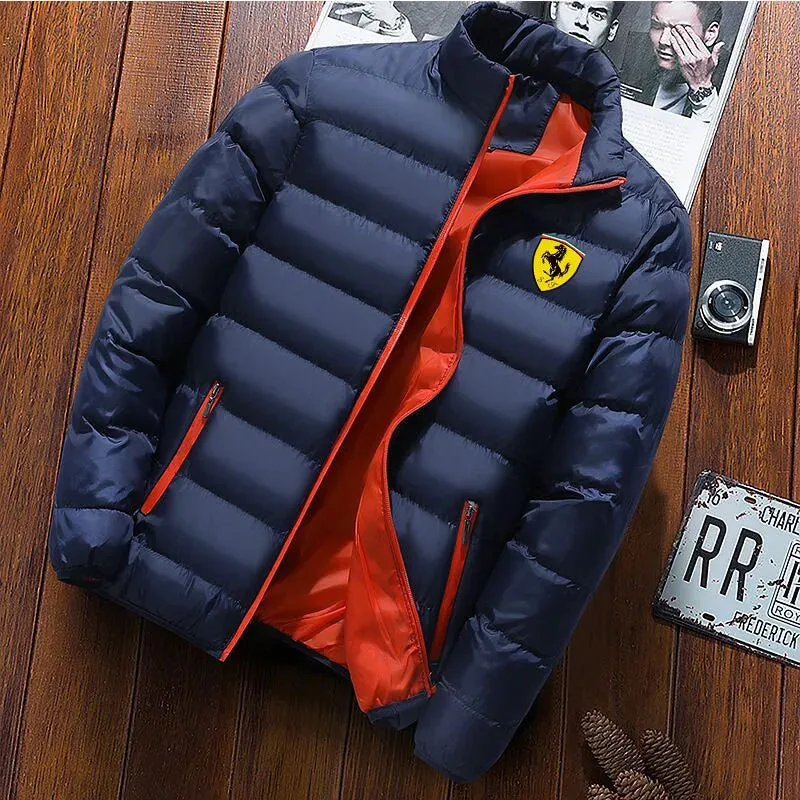 Men’s Thick Warm Outdoor Jacket – Lightweight Cotton-Padded Zipper Casual Minimalist Coat 2025