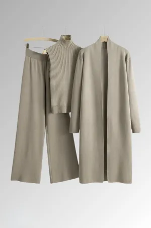 Merlin Chic Coat Set - Ensemble Knit for Woman