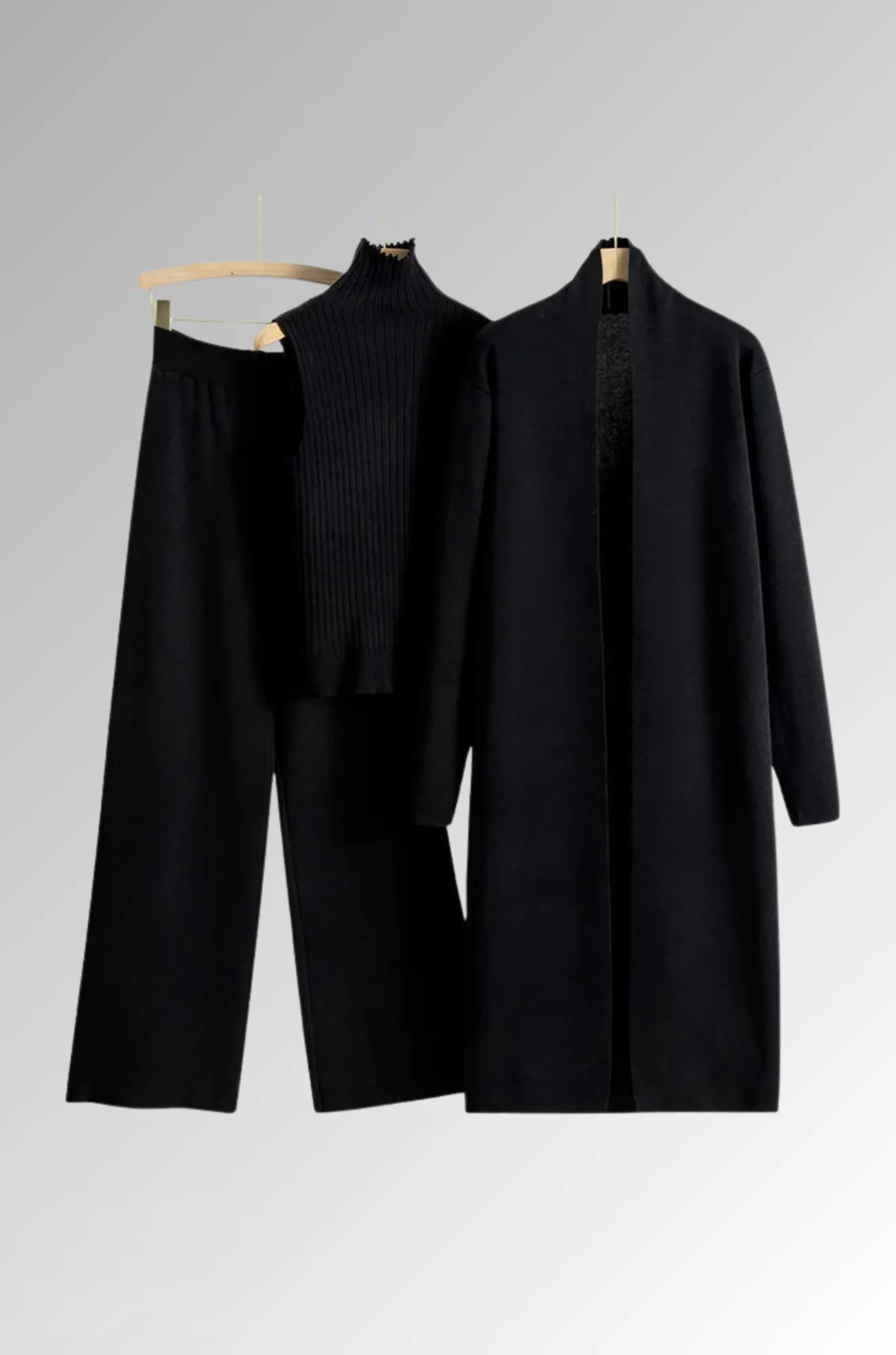 Merlin Chic Coat Set - Ensemble Knit for Woman