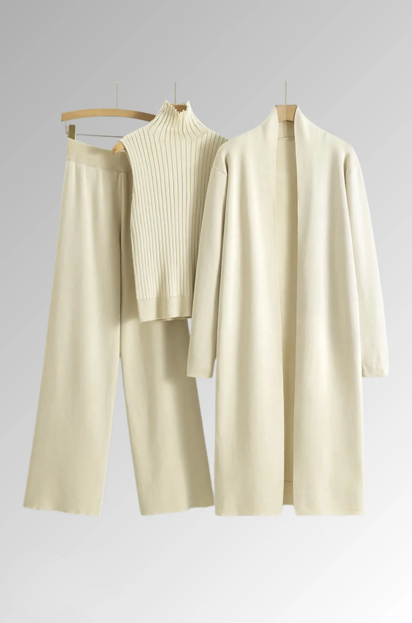 Merlin Chic Coat Set - Ensemble Knit for Woman