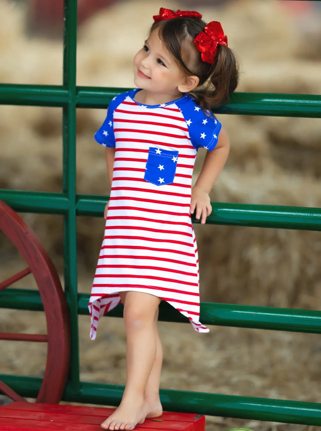 Miss Liberty Shark Tooth Side Dress