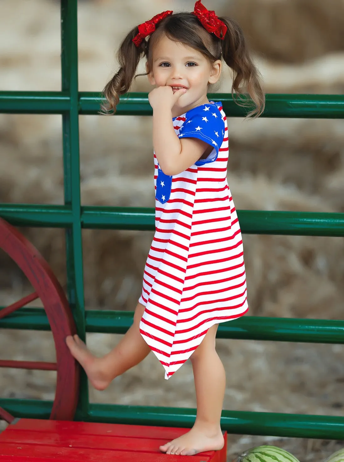 Miss Liberty Shark Tooth Side Dress