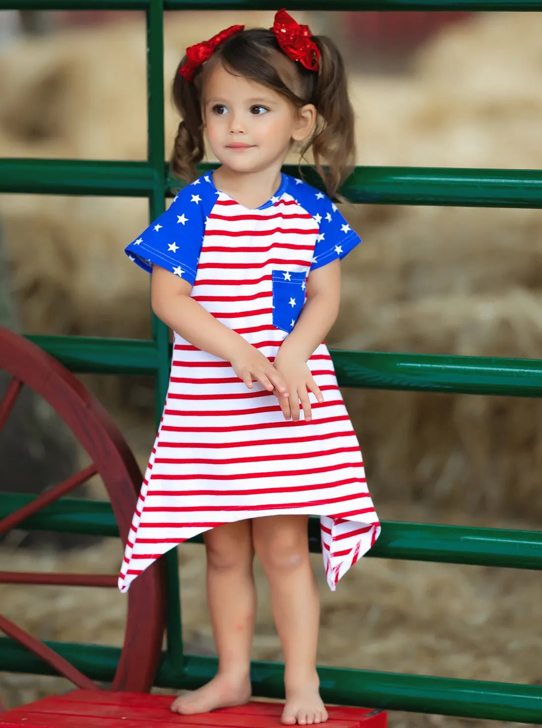 Miss Liberty Shark Tooth Side Dress