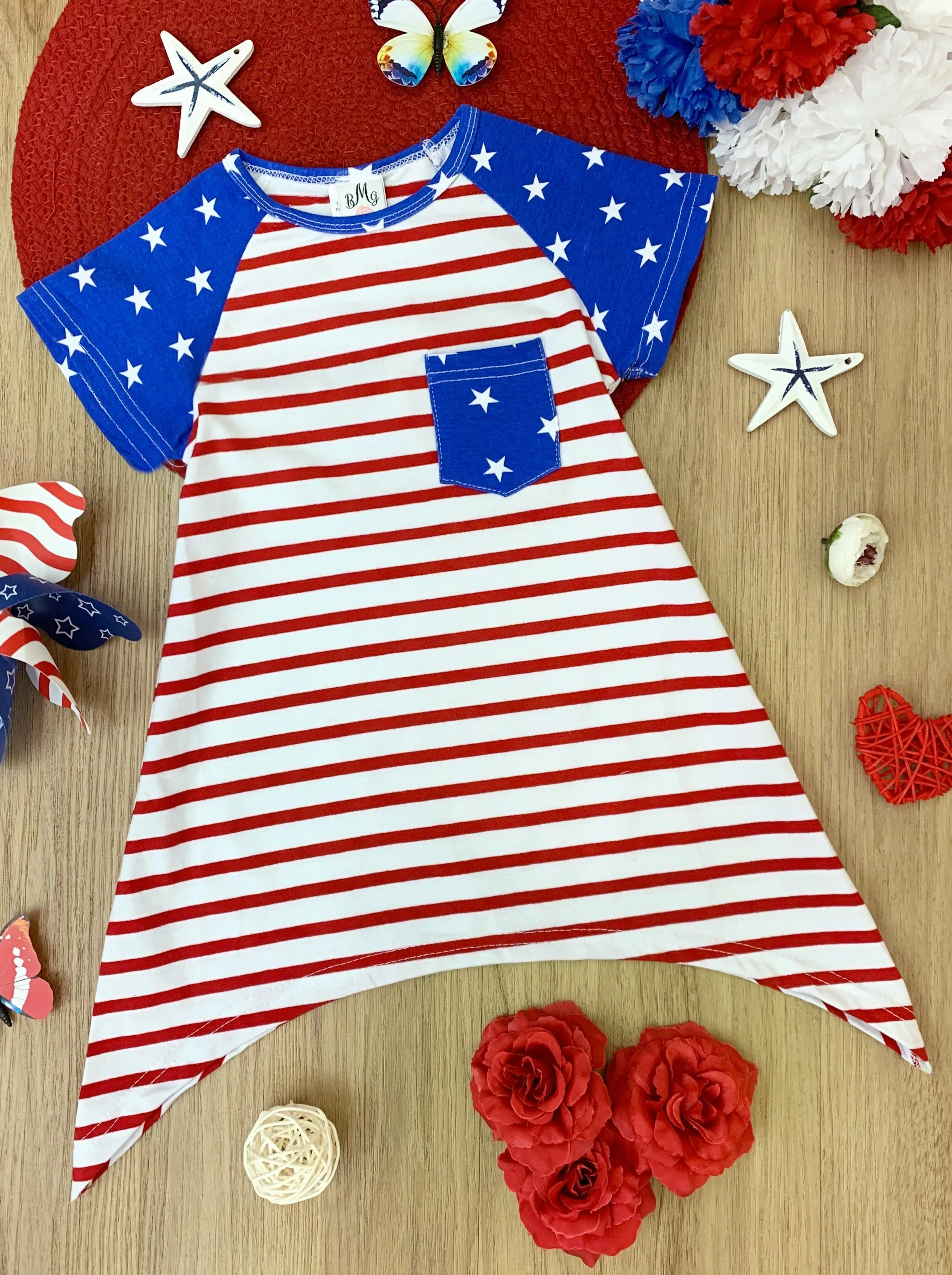 Miss Liberty Shark Tooth Side Dress