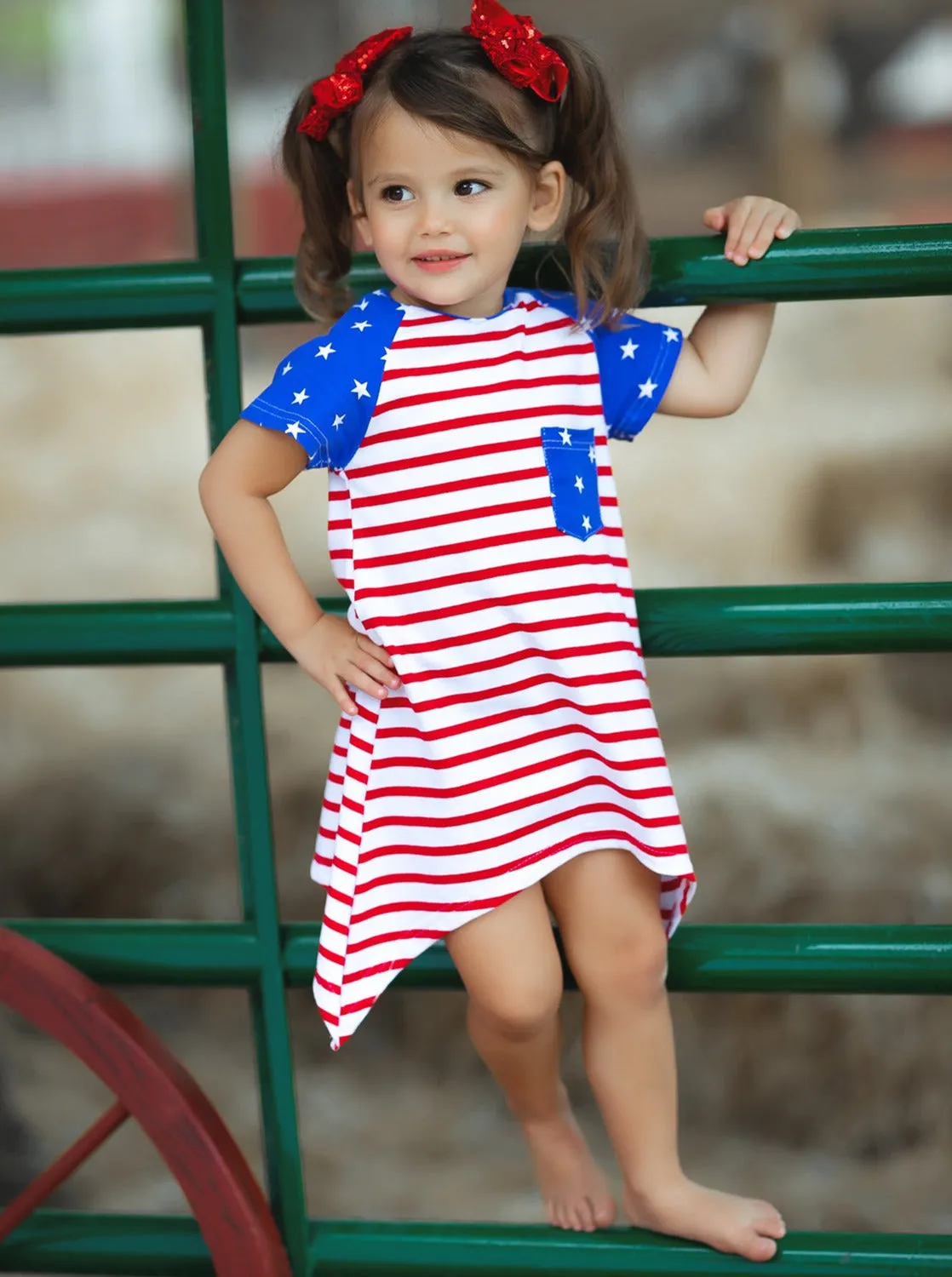 Miss Liberty Shark Tooth Side Dress