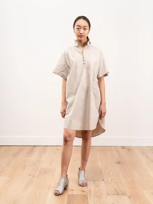 mockneck tunic dress - clay poplin