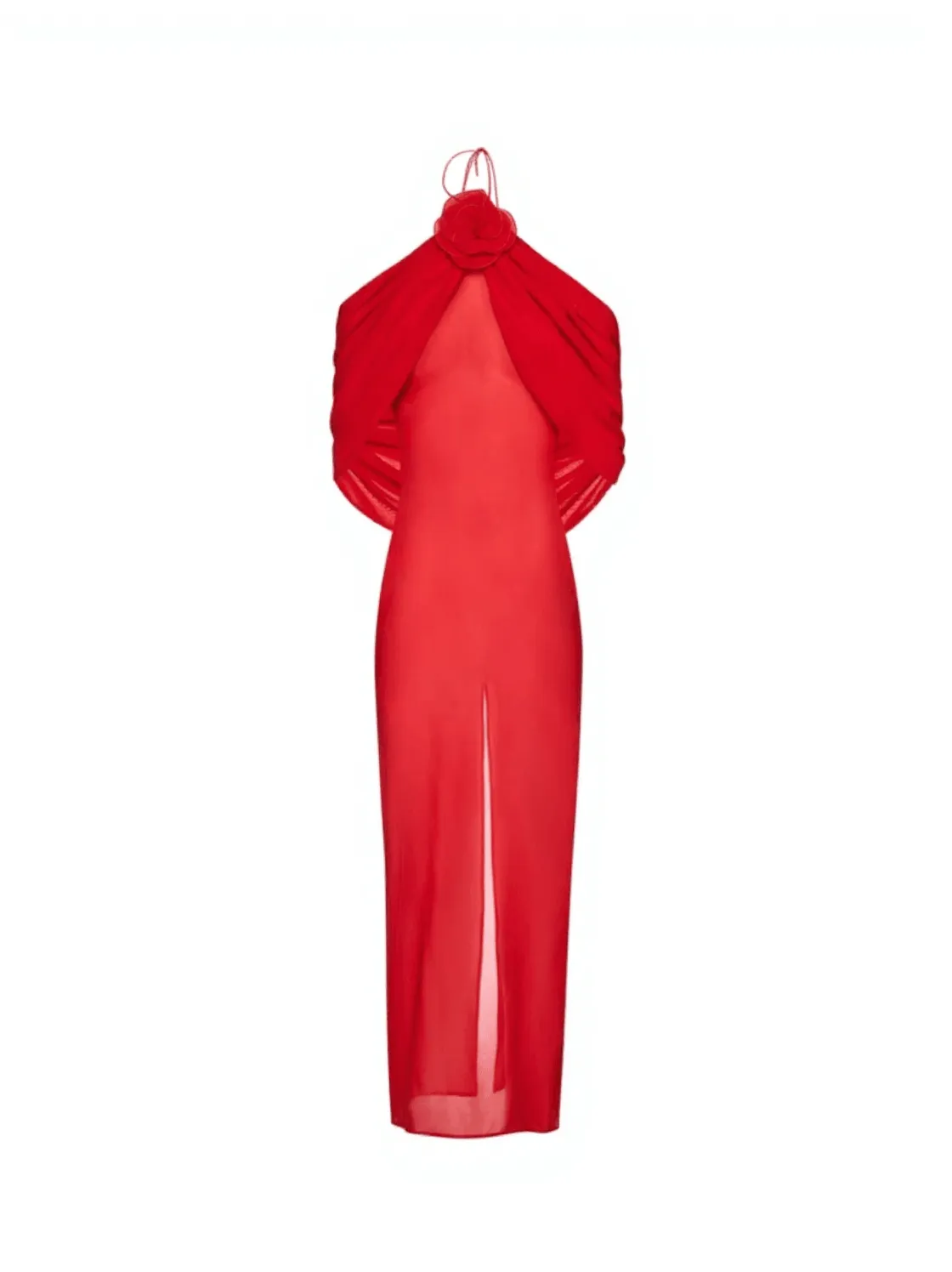 Morris Draped Flower Maxi Dress