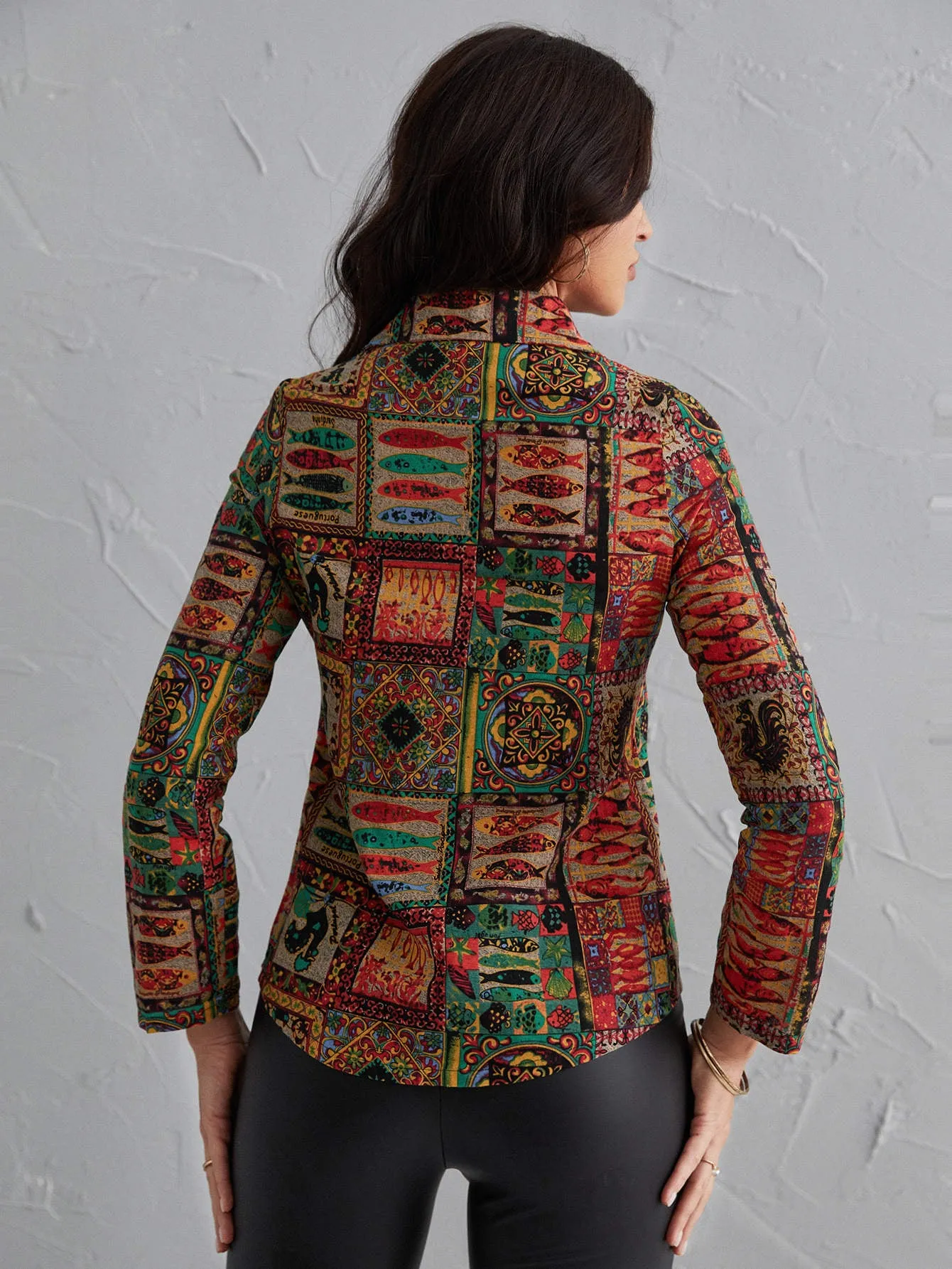 Mulvari Patchwork Print Button Front Shirt