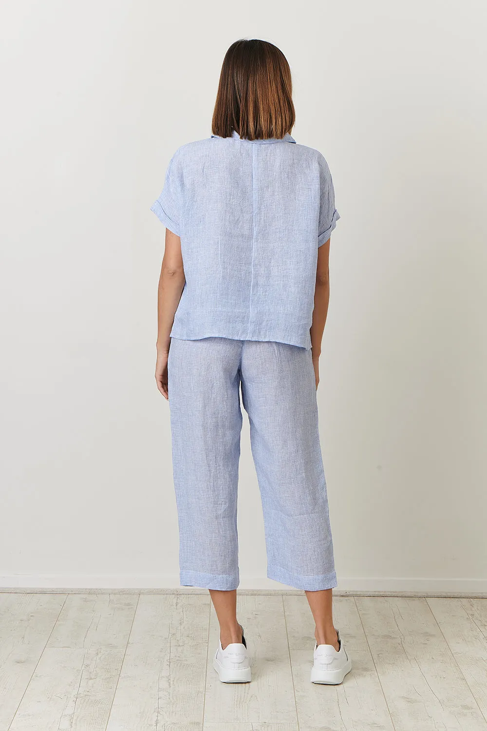 Naturals by O & J Linen Pants Coast Houndstooth GA242