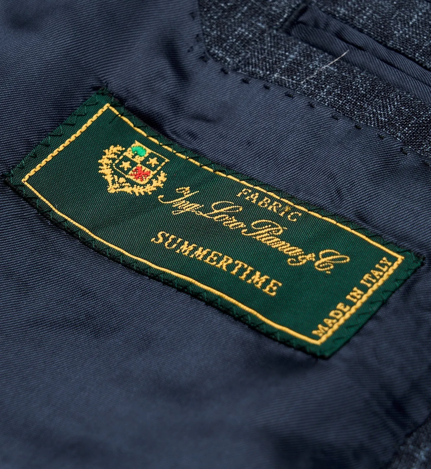 New SUITREVIEW Elmhurst Storm Blue Wool, Silk and Linen Loro Piana DB Suit - Size 34R (Final Sale)