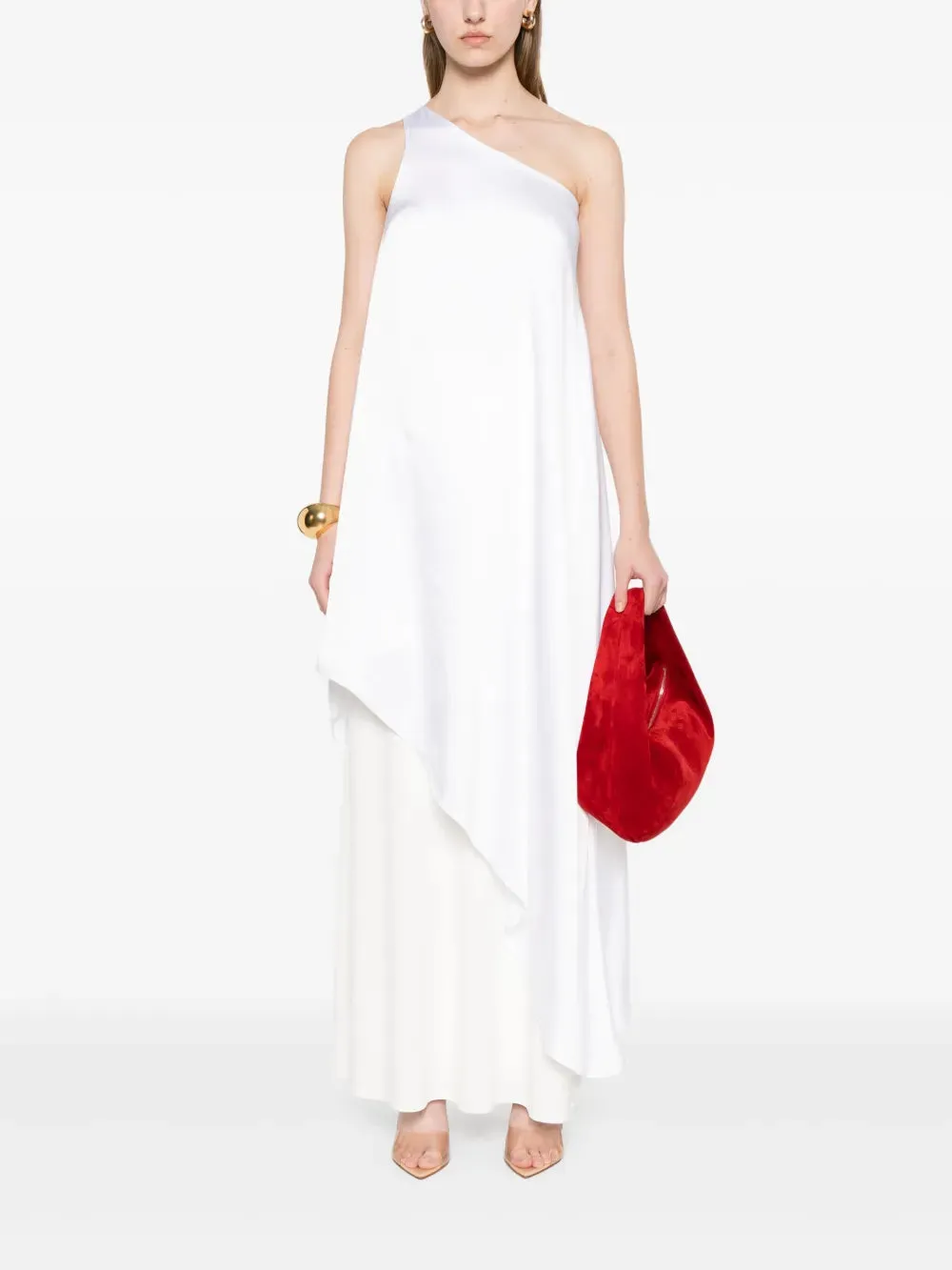 Norma Kamali One Shoulder Diagonal Tunic Top