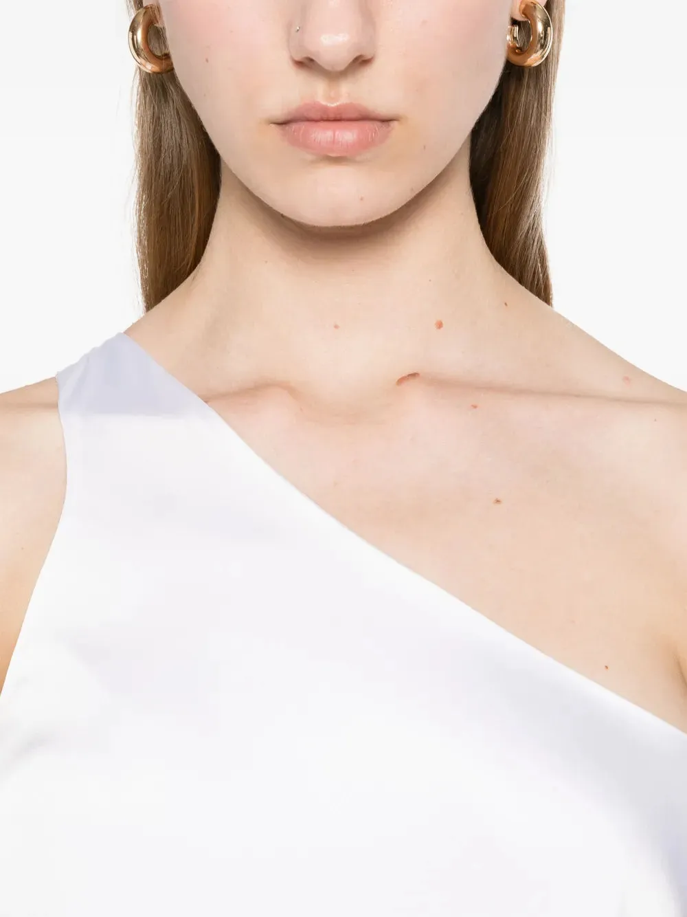 Norma Kamali One Shoulder Diagonal Tunic Top