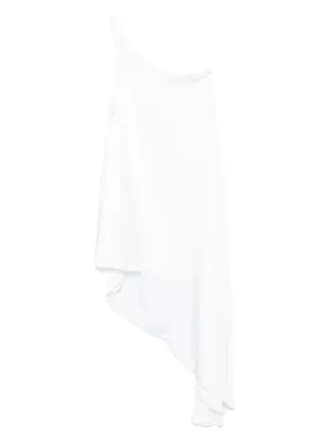 Norma Kamali One Shoulder Diagonal Tunic Top