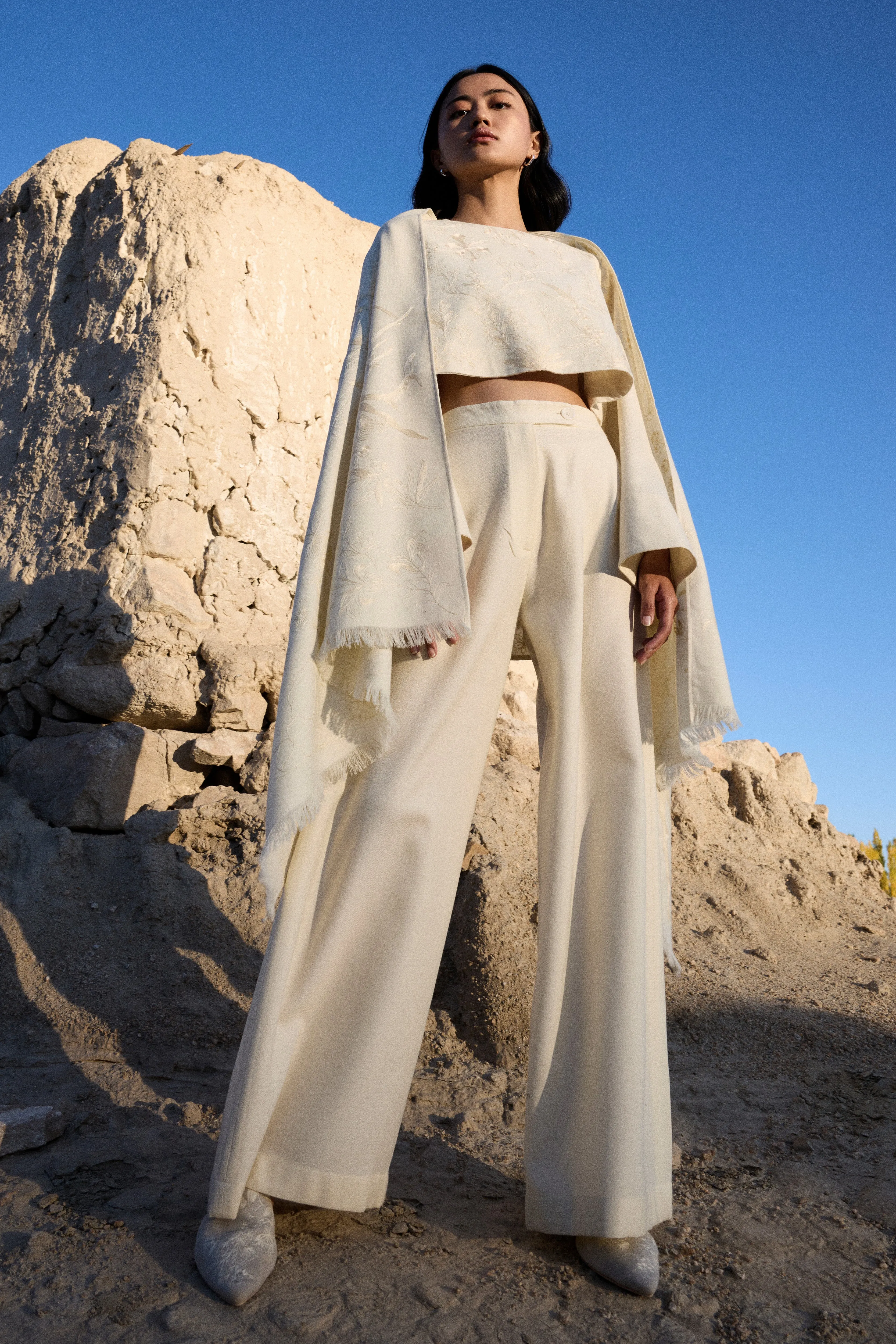 Nyoma Woollen Pants (Ivory)