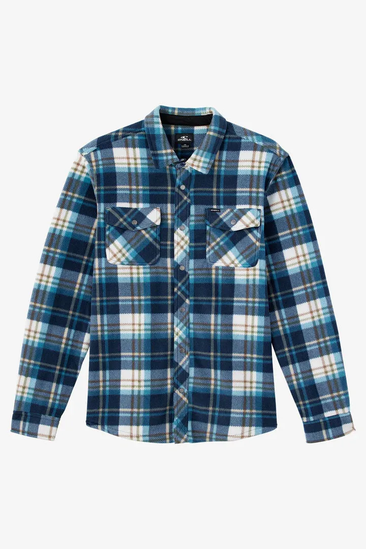 O'Neill Glacier Plaid Superfleece Overshirt