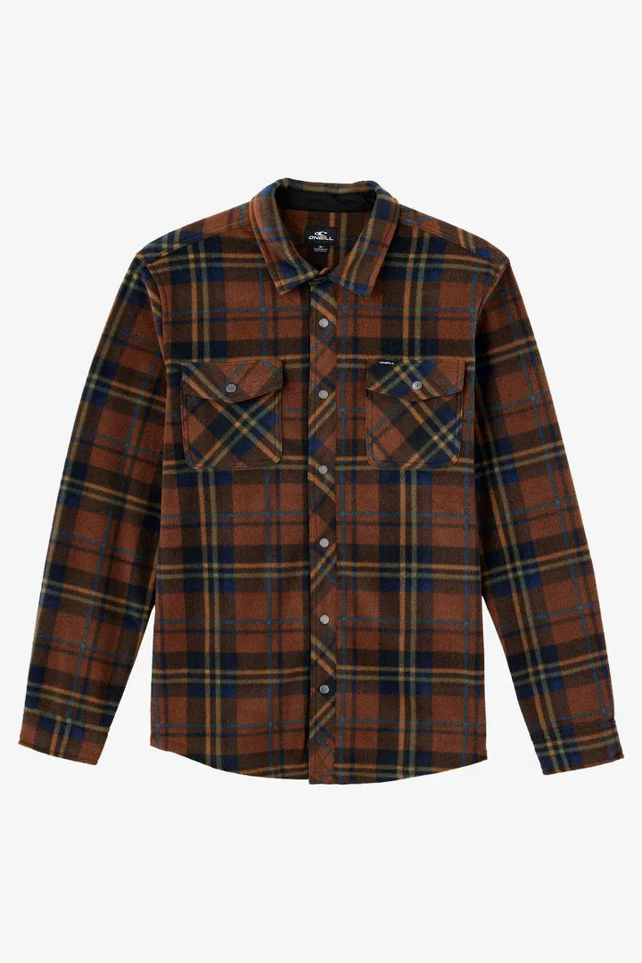 O'Neill Glacier Plaid Superfleece Overshirt
