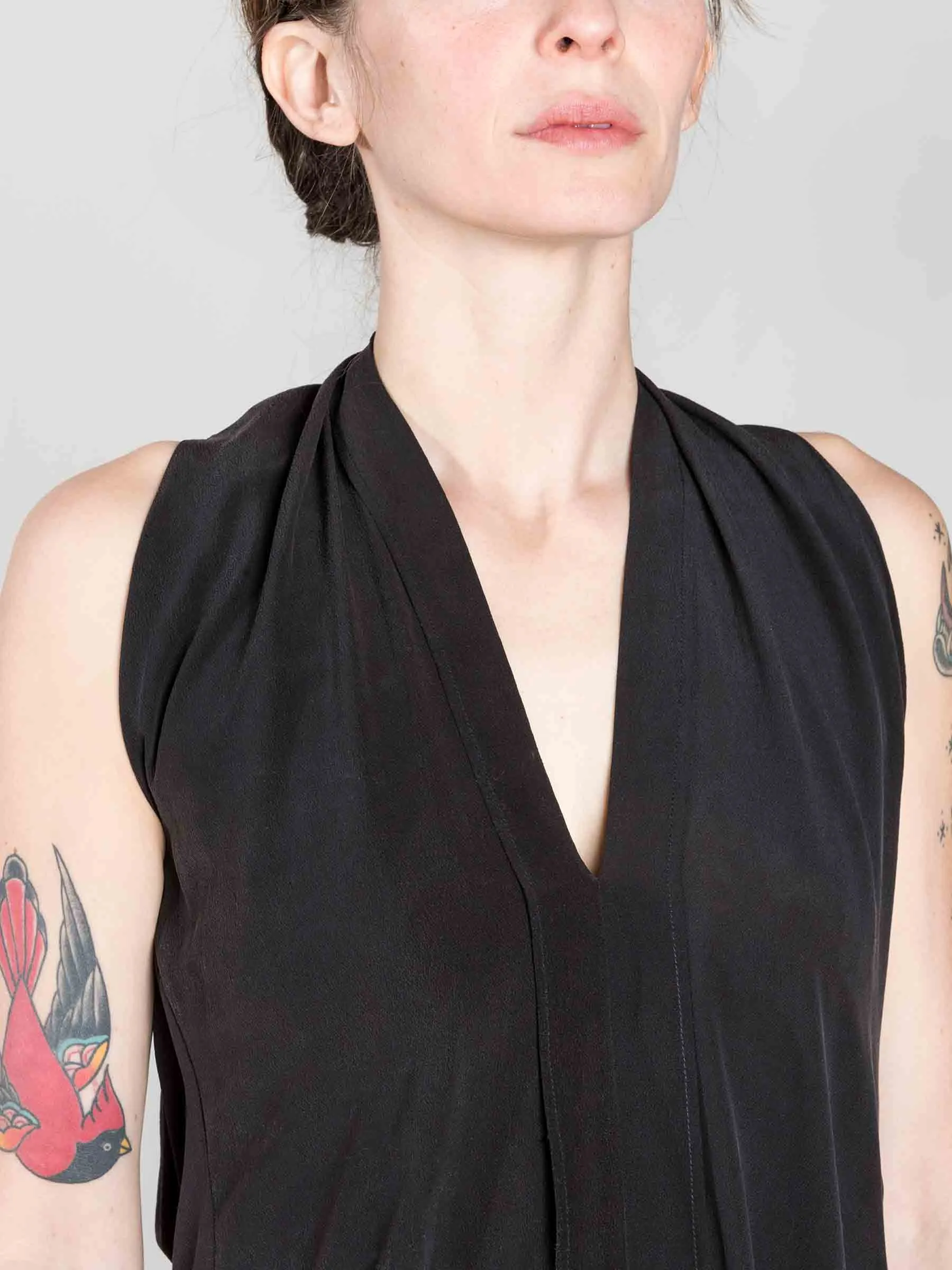 origami dress - black