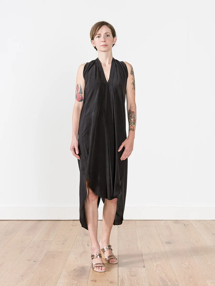 origami dress - black